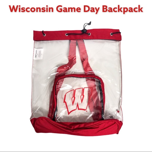 NWT Wisconsin Game Day Clear Backpack - Picture 10 of 10